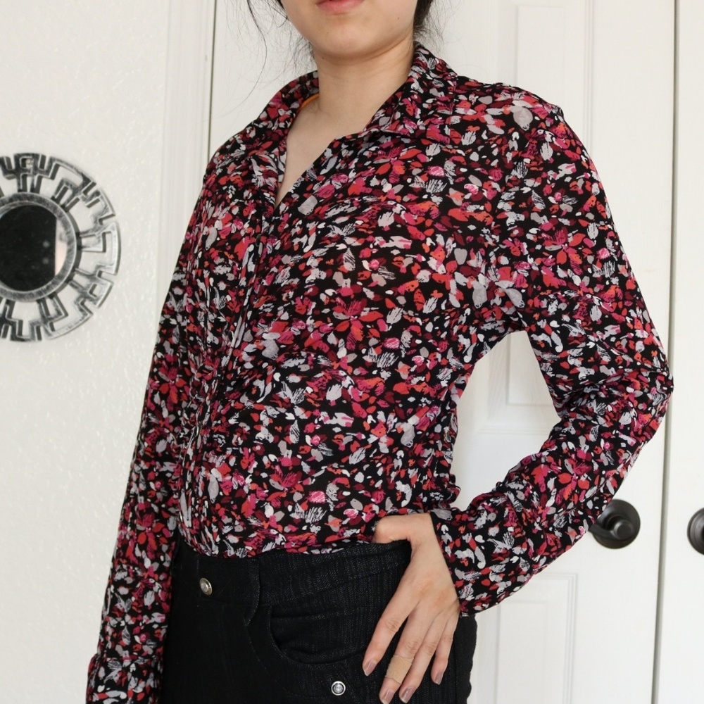 Long sleeve button up blouse
